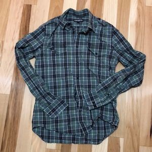 Men’s Button Down Plaid Shirt